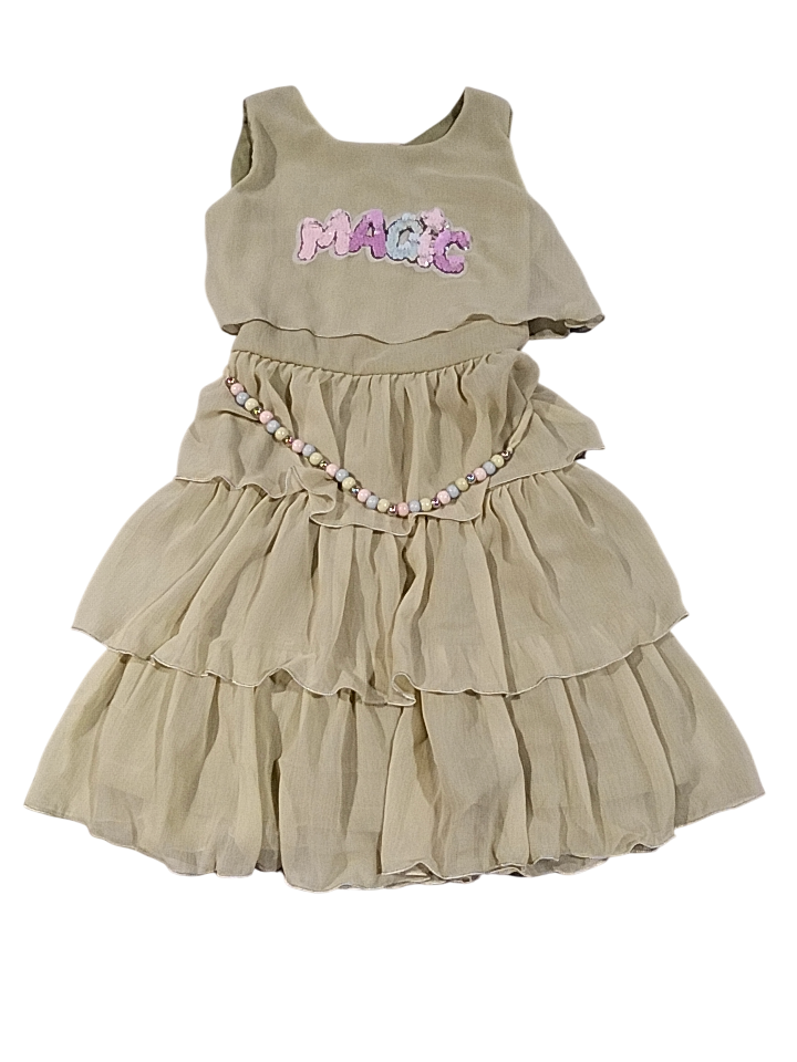 Girls' Fancy Layered Frock โ "MAGIC" Top Design D.17.1366A B.1573 Girls' Fancy Layered Frock โ "MAGIC" Top Design D.17.1366A B.1573