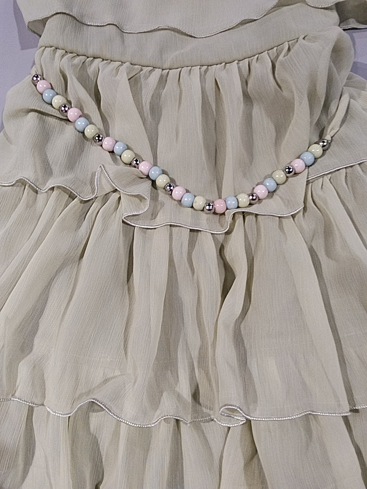 Girls' Fancy Layered Frock – "MAGIC" Top Design D.17.1366A B.1573