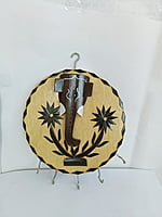 Handmade Round Shaped Lord Ganesh Key Hanger made of bamboo || home and office Handmade Round Shaped Lord Ganesh Key Hanger made of bamboo || home and office
