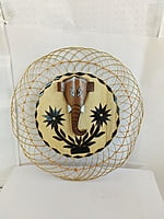 Eelika handmade Round Shaped Lord Ganesh Wall hanging made of bamboo || home and office Eelika handmade Round Shaped Lord Ganesh Wall hanging made of bamboo || home and office
