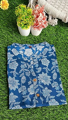 Jheel Floral Short Kurti Jheel Floral Short Kurti