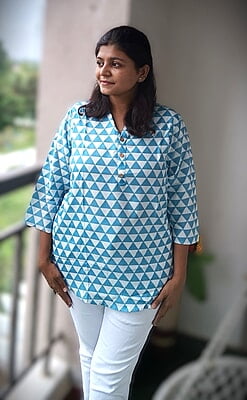Abstract Design Short Kurti