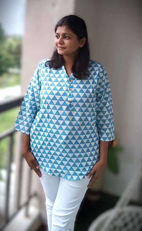 Abstract Design Short Kurti Abstract Design Short Kurti