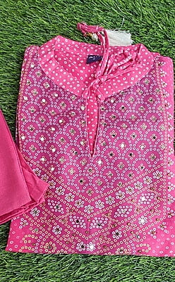 Nirja Pure Muslin Bandhani Kurti Set Nirja Pure Muslin Bandhani Kurti Set