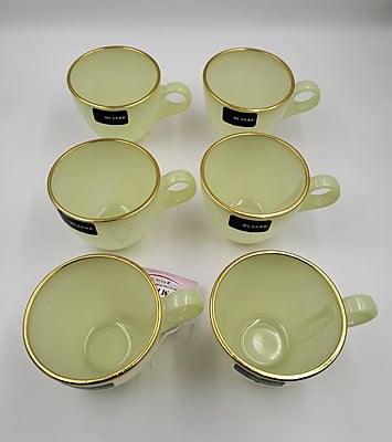 6 Pc. Glass Mug Set Green