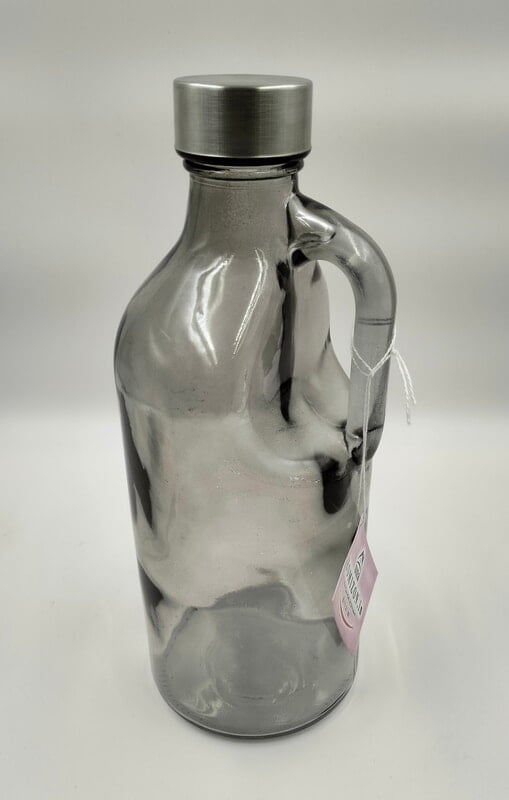 Glass Water Bottle Black