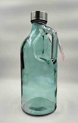 Glass Water Bottle Green
