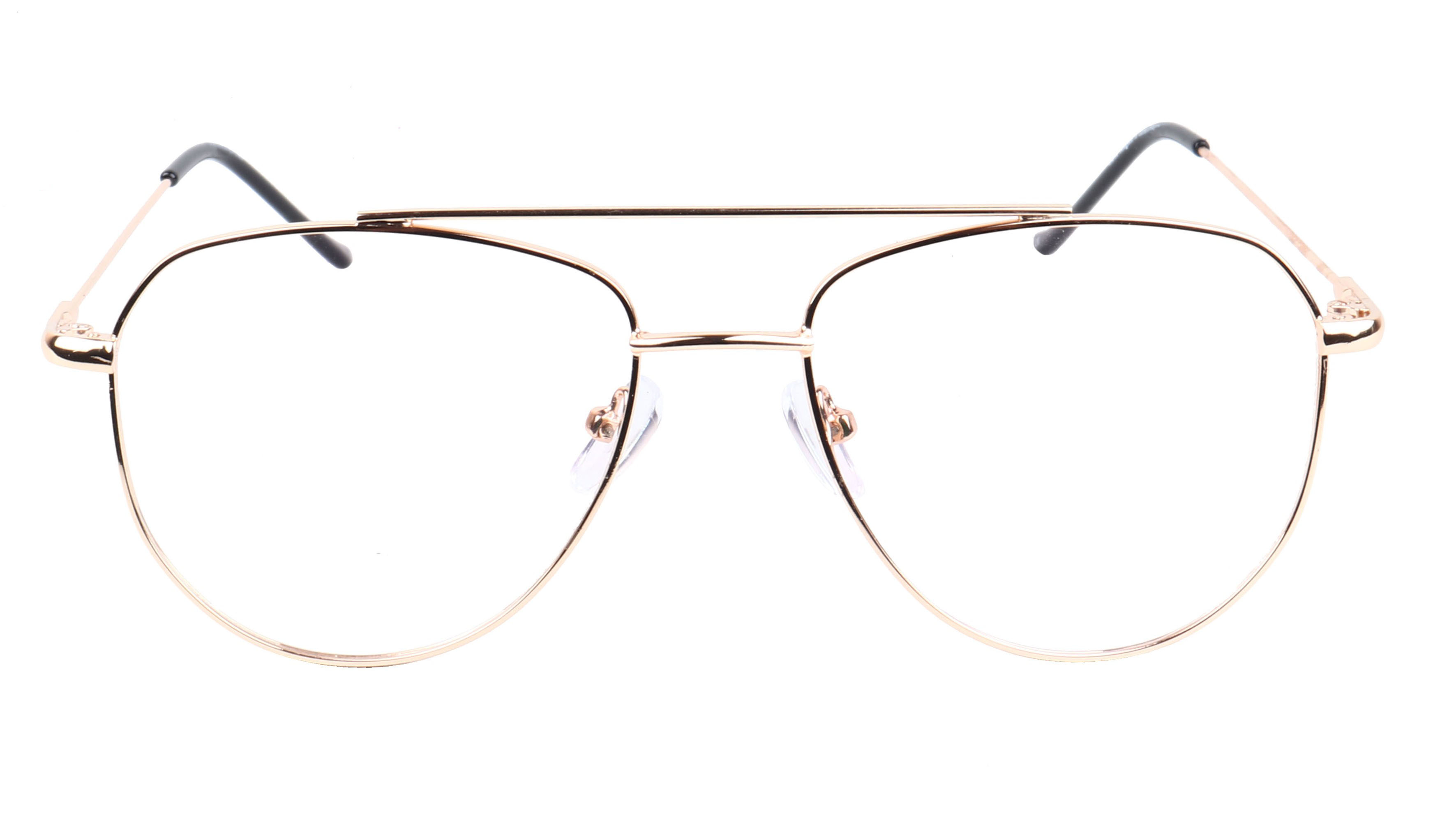Unisex Aviator Spectacle Frame. Golden Frame. Size-Medium