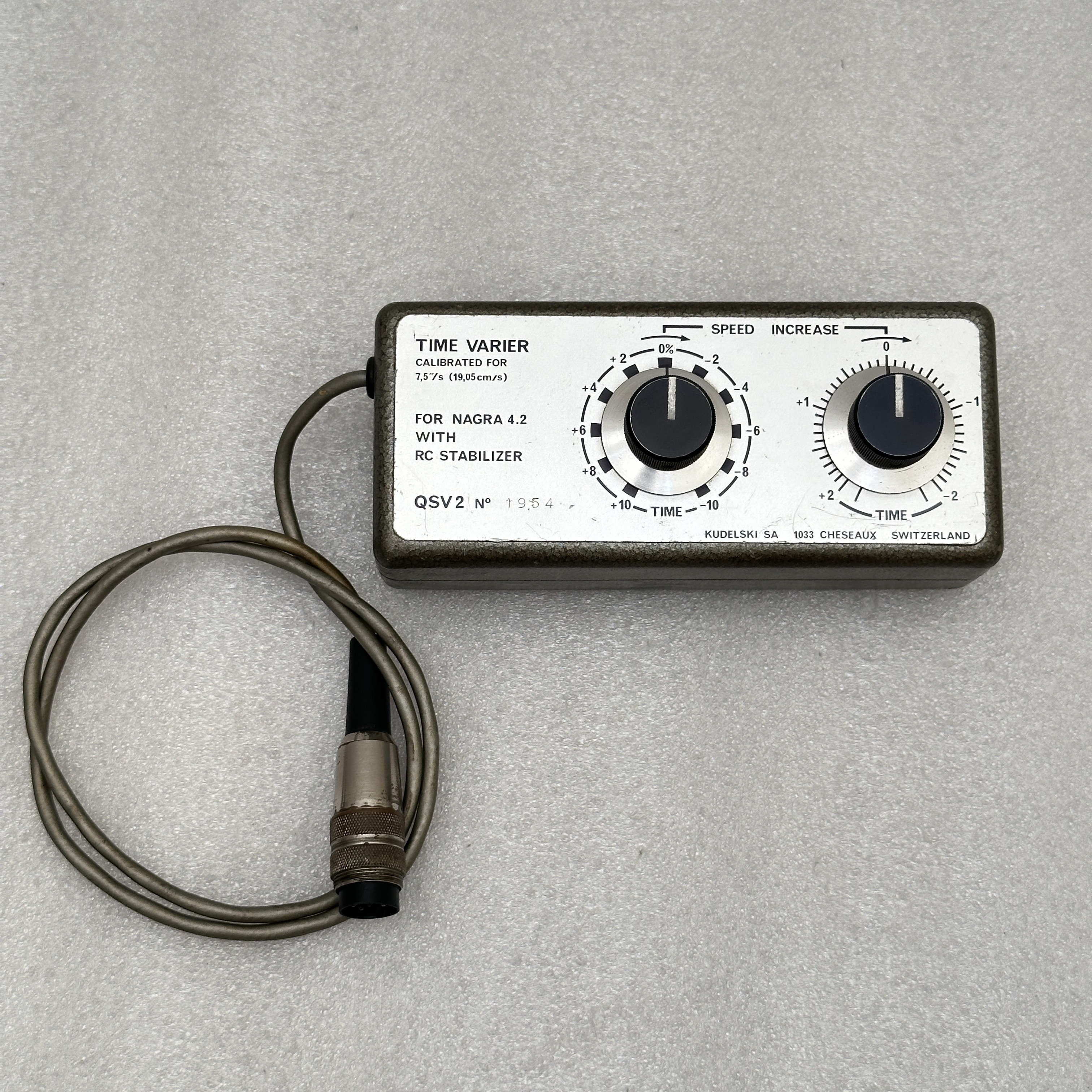 Nagra QSV-2 Speed Varier Unit – For Nagra 4.2 RTR Recorder (Used, Fully Working) - NAG-QSV-2 Nagra QSV-2 Speed Varier Unit – For Nagra 4.2 RTR Recorder (Used, Fully Working) - NAG-QSV-2