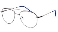 Unisex Aviator Spectacle Frame. Silver Frame. Size-Medium Unisex Aviator Spectacle Frame. Silver Frame. Size-Medium