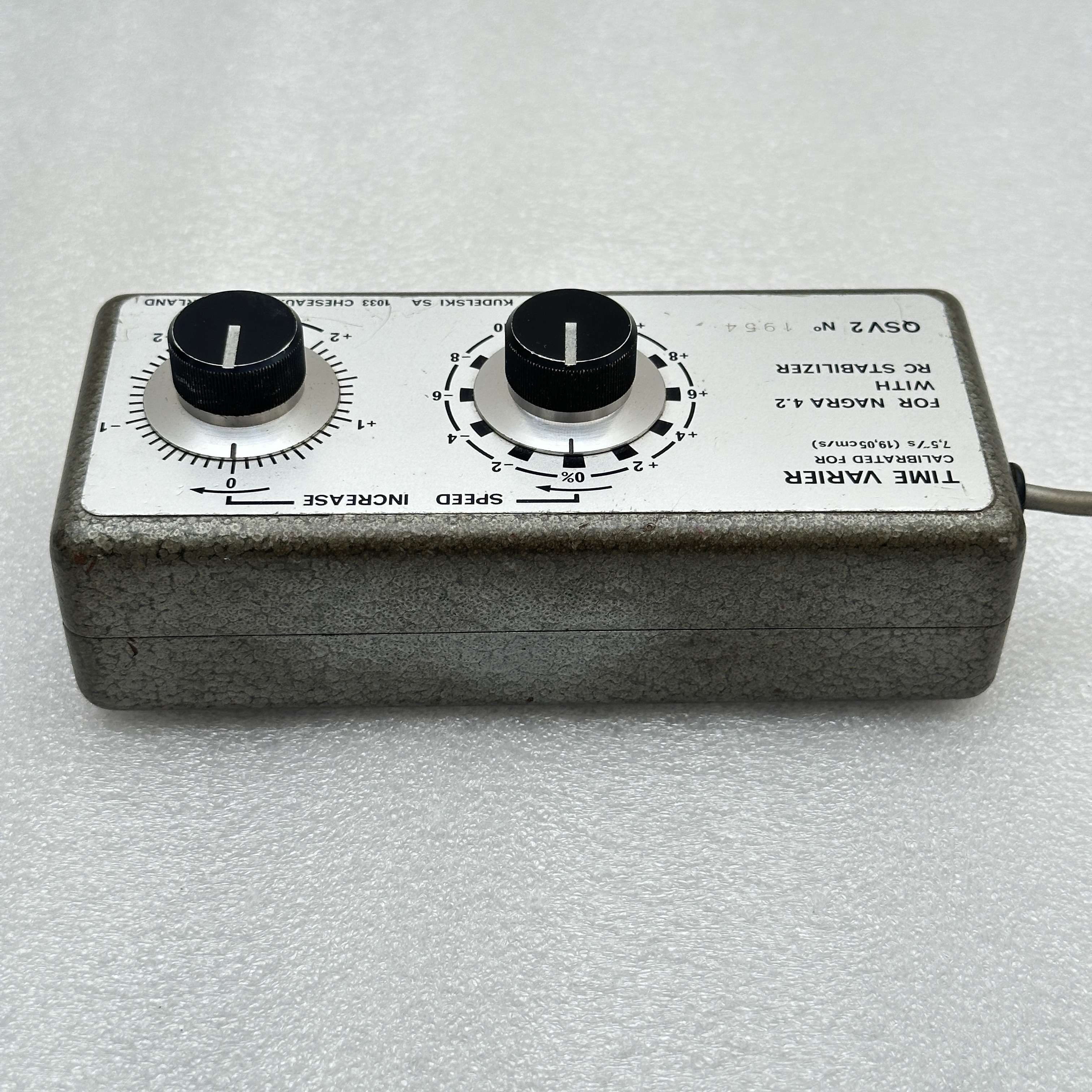 Nagra QSV-2 Speed Varier Unit – For Nagra 4.2 RTR Recorder (Used, Fully Working) - NAG-QSV-2 Nagra QSV-2 Speed Varier Unit – For Nagra 4.2 RTR Recorder (Used, Fully Working) - NAG-QSV-2