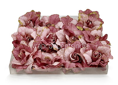 Shades of Blush Rose with Glittered Petals Shades of Blush Rose with Glittered Petals