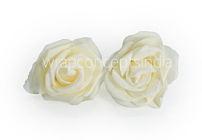 Ivory Glitter Foam Rose Ivory Glitter Foam Rose