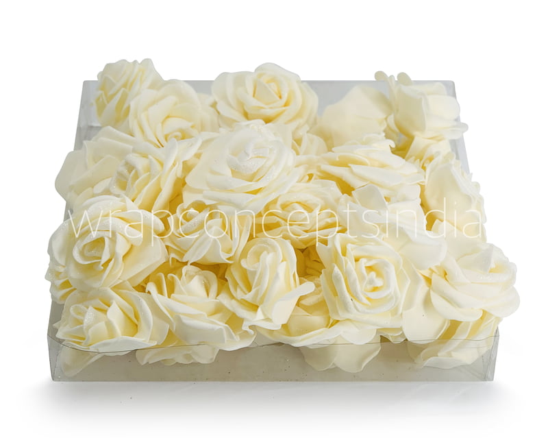 Ivory Glitter Foam Rose Ivory Glitter Foam Rose