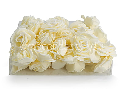Ivory Glitter Foam Rose Ivory Glitter Foam Rose