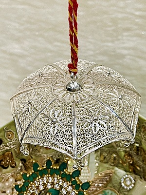 Silver Filigree Chatri( customisable) Silver Filigree Chatri( customisable)