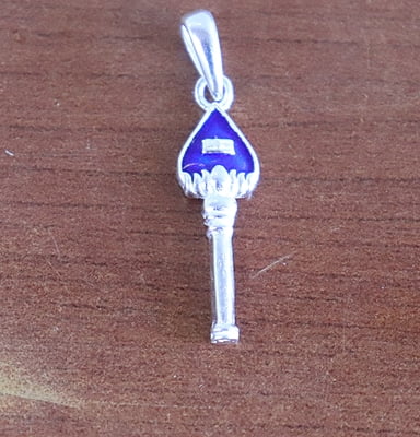 925 Silver Vel Dollar Pendant - Divine Lord Murugan Design