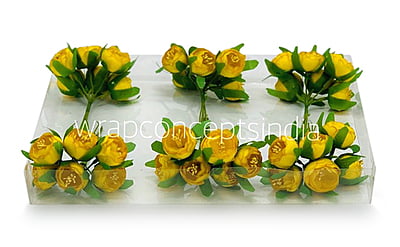 Mango Yellow Peonies on stick with Pollen