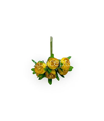 Mango Yellow Peonies on stick with Pollen