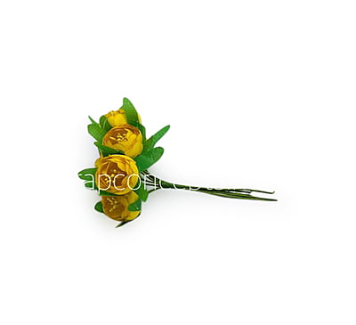 Mango Yellow Peonies on stick with Pollen