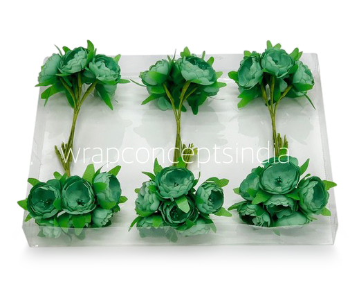 Green Peonies on stick with Pollen