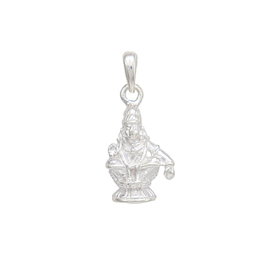 SRIMATHI JEWLLERS Sterling Silver (92.5% purity) God Ayyappa Pendant for Men & Women Pure Silver Lord Ayappa Locket SRIMATHI JEWLLERS Sterling Silver (92.5% purity) God Ayyappa Pendant for Men & Women Pure Silver Lord Ayappa Locket