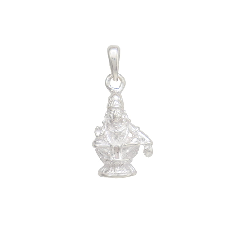 SRIMATHI JEWLLERS Sterling Silver (92.5% purity) God Ayyappa Pendant for Men & Women Pure Silver Lord Ayappa Locket SRIMATHI JEWLLERS Sterling Silver (92.5% purity) God Ayyappa Pendant for Men & Women Pure Silver Lord Ayappa Locket