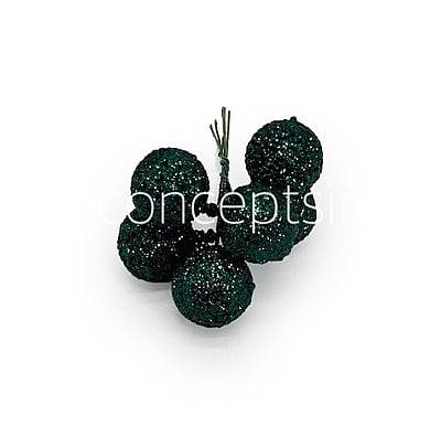 Deep Green Glitter Balls on Stick Deep Green Glitter Balls on Stick