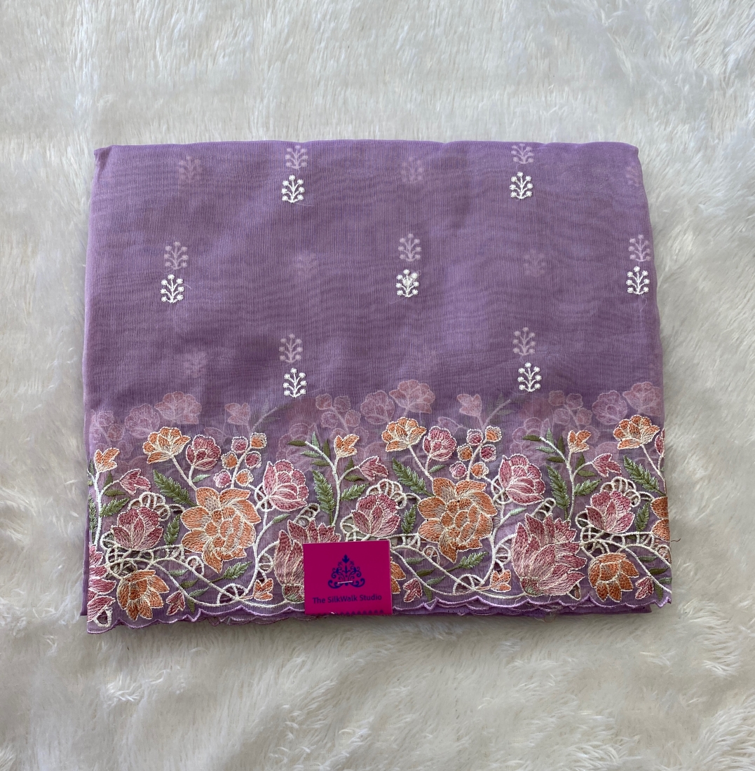 Daisy - The Organza saree in Thread Embroidery SWS71 Daisy - The Organza saree in Thread Embroidery SWS71