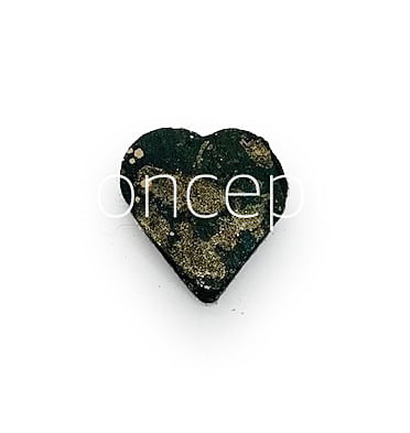 Teal Gold Sola Wood Hearts