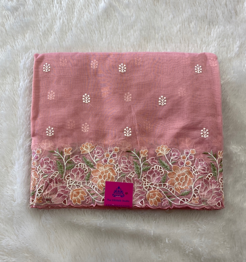 Daisy - The Organza saree in Thread Embroidery SWS71 Daisy - The Organza saree in Thread Embroidery SWS71