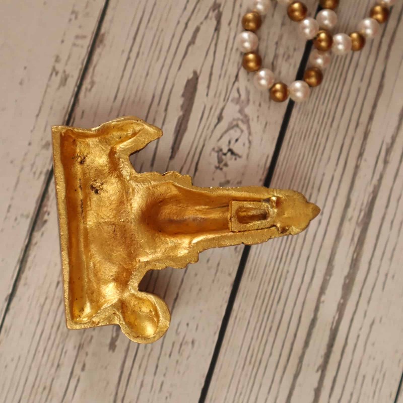 Brass Elegant Tirupathi Balaji Wall Hanging - 3.7 Inch Height