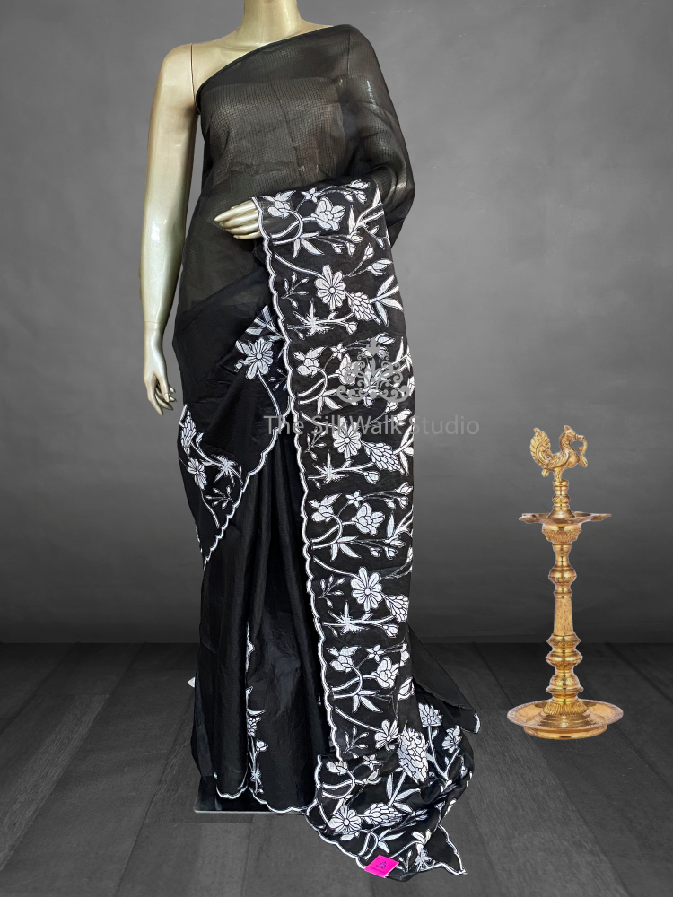 Priety - The Kota Cotton Saree in Applique Work SWS65 Priety - The Kota Cotton Saree in Applique Work SWS65