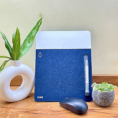 Mouse Pad "Slick", with White Pad & Anti-Skid Base