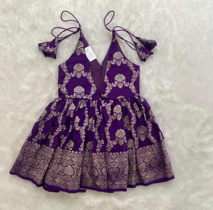 Moksha (2yr-3yr) - Kids Banarasi Frock That128 Moksha (2yr-3yr) - Kids Banarasi Frock That128