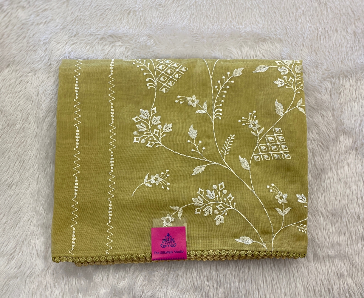 Keerthi - The Kota Tissue Saree in Lace Border SWS80 Keerthi - The Kota Tissue Saree in Lace Border SWS80