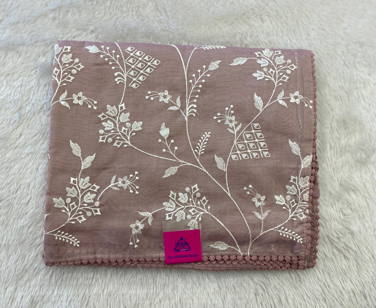 Keerthi - The Kota Tissue Saree in Lace Border SWS80 Keerthi - The Kota Tissue Saree in Lace Border SWS80