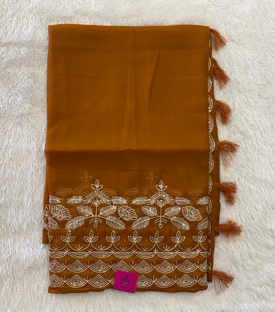 Ahana - The Organza Saree in Sequence Work SWS73