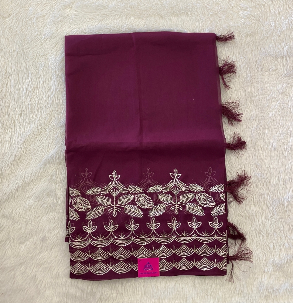 Ahana - The Organza Saree in Sequence Work SWS73