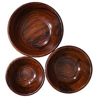 Wooden Bowl Set of 3