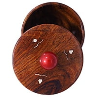 3 Inch Wooden Bowl with Cap