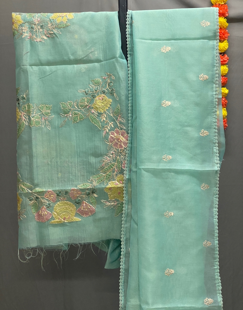 Keerthi - Kota Tissue Saree in Aari Work SWS85 Keerthi - Kota Tissue Saree in Aari Work SWS85