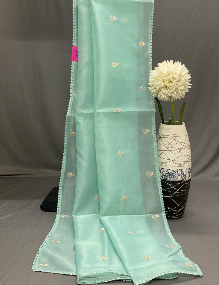 Keerthi - Kota Tissue Saree in Aari Work SWS85 Keerthi - Kota Tissue Saree in Aari Work SWS85