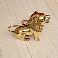 Brass Sitting Lion