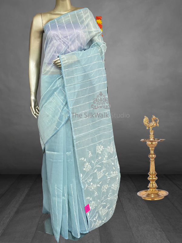 Keerthi - The Kota Tissue Saree in Lace Border SWS80 Keerthi - The Kota Tissue Saree in Lace Border SWS80
