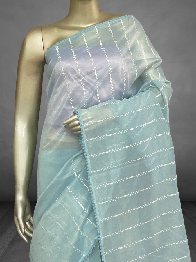 Keerthi - The Kota Tissue Saree in Lace Border SWS80 Keerthi - The Kota Tissue Saree in Lace Border SWS80