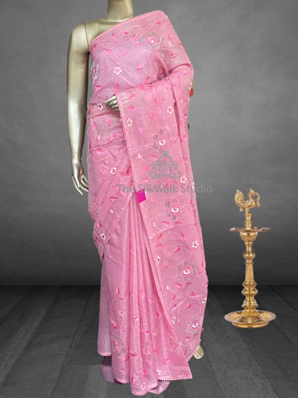 Priety - The Kota Saree in Applique Work SWS79 Priety - The Kota Saree in Applique Work SWS79