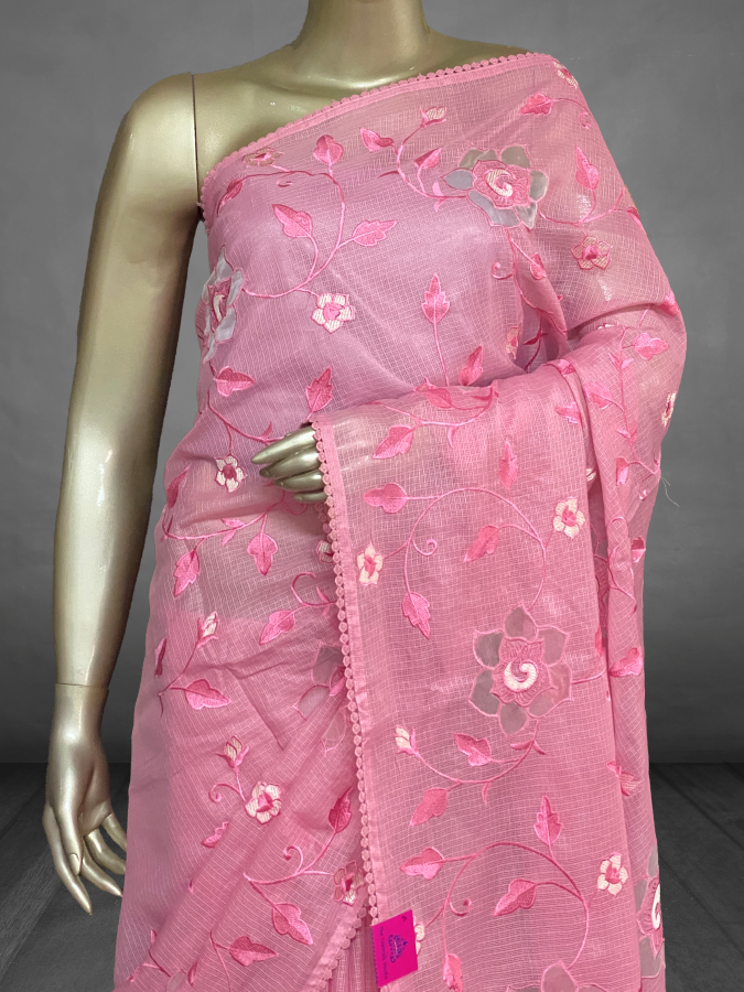Priety - The Kota Saree in Applique Work SWS79 Priety - The Kota Saree in Applique Work SWS79