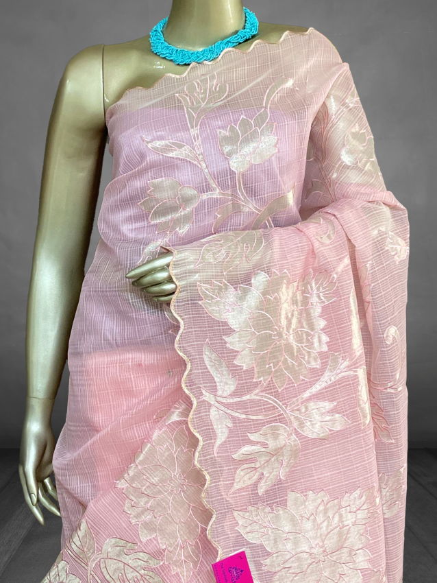 Priety - The Kota Saree in Applique Work SWS78 Priety - The Kota Saree in Applique Work SWS78