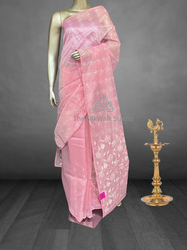 Keerthi - The Kota Tissue Saree in Lace Border SWS76 Keerthi - The Kota Tissue Saree in Lace Border SWS76